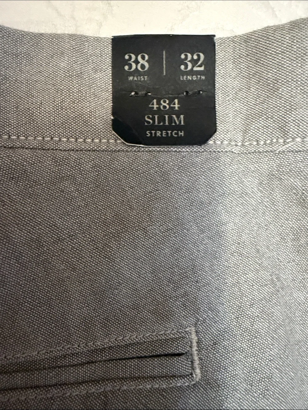 J.Crew Men's Light Gray Dress slim cotton 484 stretch Pants 38/32